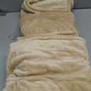 Beautyrest Heated Blanket, Eletric Throw Blanket, Soft, Warm, Reversible Plush - Sherpa Heating Blanket Throw for Office, Couch, 3 Heat Settings, 2 hr Auto Shut Off, Machine Washable, 50 x 60 Beige