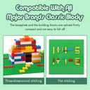 Lekebaby 12 Pack Classic Baseplates 10" x 10", Building Base Plates for Building Bricks, 100% Compatible with Major Brands and Activity Table-Baseplate, Sturdy & Safe, Age 3 and up Kids, Green
