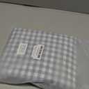 KKJIAF Ruffle Gingham Pillow Covers 26 x 26 Inches, Cotton Plaid Throw Pillow Shams Set of 2, Linen Feel Ruffled Plaid Pillow Cases with Envelope Closure for Sofa Bed (Dusty Blue Plaid)