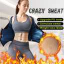 MOLLDAN Womens Polymer Sauna Vest Sweat Tank top Shirts with Zipper (Black, XL)