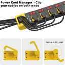 Power Strip with Individual Switches - 8 Outlet Heavy Duty Power Strip with Cord Manager,1200J Surge Protector Home Office Garage Industrial