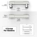 10 Pack Brushed Satin Nickel Cabinet Pulls 3 Inch(76mm) Kitchen Cabinet Handles Cabinet Hardware Drawer Pulls