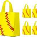 24 PCS Softball Gift Bags Sports Party Favor with Handles Reusable Softball Goodie Snack Favor Bag Non Woven Party Favor Bags for Sports Birthday Supplies