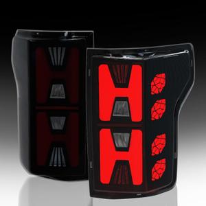 Daikokuya Sequential Full Led tail lights Fit for 2015-2020 Ford F150 (Not Fit W/Blind Spot) Starting Animated Rear Light Assembly, Dynamic Turn Signal,Brake Light,Reverse Light Smoked
