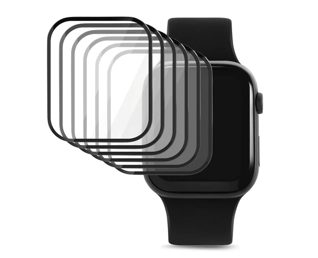 Acrylic 45mm Watch Screen Protector Compatible with Apple Watch Series 7/8 45mm, with 6 Installation Kits - 6 Pack - Smartwatch Screen Protectors