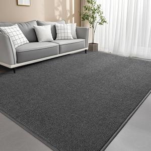 4x6 Feet Grey Area Rugs for Bedroom, Indoor Washable Memory Foam Rug for Living Room, Modern Aesthetic Minimalist Non-Slip Carpets for Kids Boys Girls Adults Dorm Home Decor