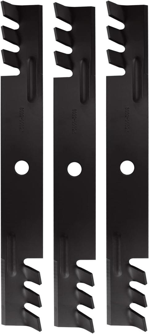Mulching Blades for M115496 GY20569 M113518 Lesco 051509 M115329 M135590 M76467 Mower Blade for Scotts John Deere 54 inch Deck 325 335 345 425 445 for Sabre 2254HV 2354HV 2554HV 3 Pack