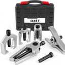 Orion Motor Tech 5-in-1 Ball Joint Separator, Pitman Arm Puller, Tie Rod End Tool Set for Front End Service, Splitter Removal Kit (BS06) (Black)