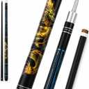 Cue-King Dragon Pool Cue, Solid Wood and Fibreglass, Stainless Steel Unilock Joint, Premium Grip, Golden Dragon Design, 10.5mm