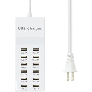 100W USB Charger Station Block Multiport Charger Hub with Fast Charging Wall Charger for Multiple Devices USB Charging Port Compatible with Cell iPhone Android Smartphone Smart Watch