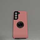 PELEPUES Shockproof Case for Samsung Galaxy S22 5G, [Embedded Finger Ring] Military Grade Phone Case Cover with Reinforced Metal Stand Kickstand [Support Magnetic Car Holder] for S22, Pink