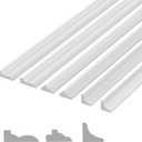 36 Pcs Miniature Dollhouse Trim, Dollhouse Accessories 3 Styles on 1: 12 Scale 8.86'' Long Plastic Dollhouse Trims Finishing Corner