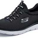 Skechers Women's Summits Sneaker | Memory Foam cushioned comfort insole, Machine washable, Lightweight flexible shock-absorbing midsole, Bungee Slip-on size 6.5