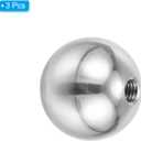 PATIKIL M6x25mm Ball Nuts Knob, 3 Pack Female Thread 304 Stainless Steel Round Blind Hole Screw Cap Cover for Lighting Machinery DIY Decoration, Silver