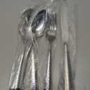 KINGSTONE 20 Piece Hammered Silverware Set, 18/10 Stainless Steel Flatware Set for 4, Cutlery Set for Home, Party, Wedding, Mirror Polished Dishwasher Safe