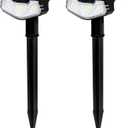 IP65 Waterproof Solar Spot Lights Outdoor - 3 Lighting Modes, 1000lm Bright Stake Lights 15Hrs Long Lasting for Yard Garden House Garage Pathway