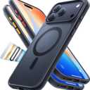 TORRAS Magnetic Shockproof for iPhone 17 Pro Case, Compatible with Magsafe, Military-Grade Drop Tested, Translucent Slim Protective for iPhone 17 Pro Case Anti-Fingerprint Anti-Scratch, Black