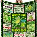 Frog Blanket Gifts for Women Adults Kids,Frogs Themed Stuff Frog Lovers Throw Blankets,Frogs Christmas Birthday Gifts for Animal Lovers Girls Teens 50" x40