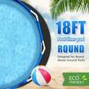 18-Foot Round Pool Pads for Above Ground Pool, Durable Geotextile Fabric Under Pool Liner Pad, Puncture Resistant Pool Ground Pad, Extend Liner Life, Black