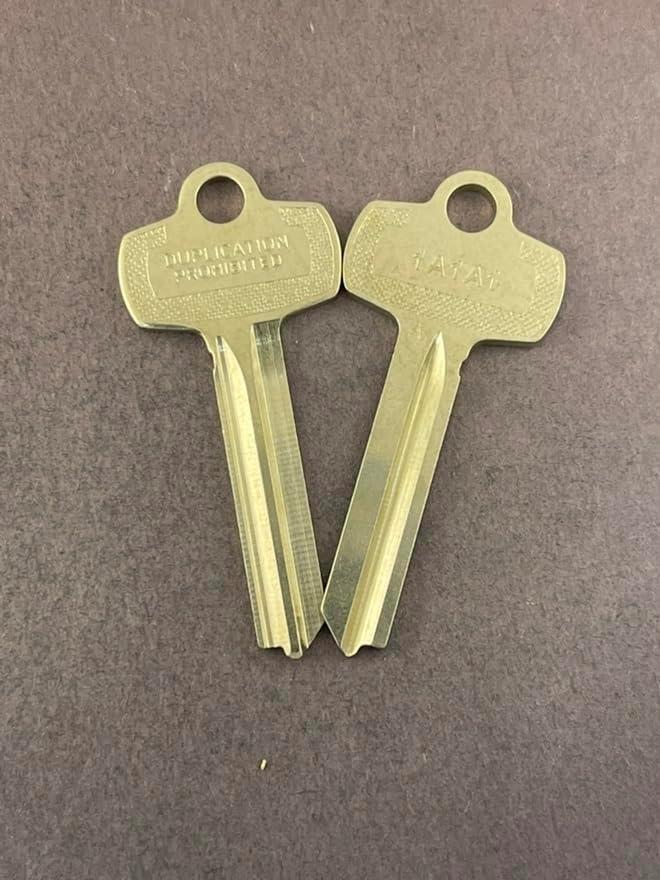 Pack of 10 Nickel Silver A1114A 1A1A1 BE2 Type Key Blanks for Best A Keyway