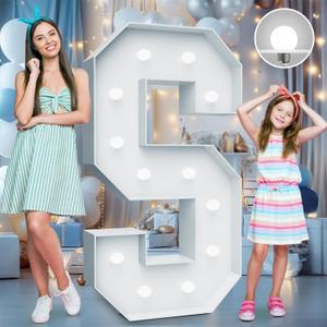 4FT Marquee Light Up Letters - Cool White Light Up Letters S with Fixed Water Bag, Party Decoration Large Marquee Light Up Letters can Be Used for Wedding Decoration, Birthday Party Decoration