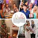 TSAZZZ 48 Pcs Clear Daisy Gift Bags With Handles Plastic PVC Goodie Bags With Ribbon Small Gift Bag For Wedding Birthday Baby Shower Party Valentines Pink (7.8"*7"*3.9")