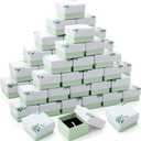 Yinkin 72 Pcs Jewelry Ring Gift Boxes Bulk 2 x 2 x 1.2 Inch Ring Necklace Earring Boxes for Weddings Christmas