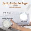 WhatsBedding 5 Inch Duck Feather Bed Mattress Topper Full, 100% Cotton Extra Thick Mattress Pad, 2500gsm Overfilled Pillow Top, Hotel Collection