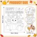 8 x Fall Thanksgiving Turkey Poster Coloring Large Turkey Collaborative Arts Crafts DIY Autumn Pumpkin Coloring Banner for Home School Family Classroom Bulletin Board Supply Activities Game Project