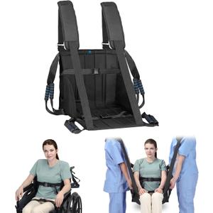 Transfer Belt for Elderly & DisabledPatient Transfer Lift Assist Device for Wheelchair Transfer Board Alternative for Stairs, Chairs & Cars (8 Handles +2 Shoulder Straps)