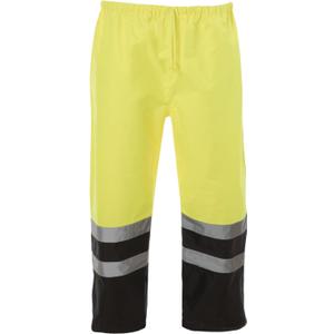 JORESTECH High Visibility Waterproof Safety Overall Pants: Reflective Stripes, ANSI Compliance, and Adjustable Bottoms (Yellow, S)