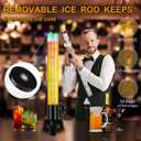 Beer Giraffe Dispenser, 100oz/3.2 qt Mimosa Tower Dispensers with Ice Tube and LED Light, 3L Tabletop Drink Tower Dispenser for Beer, Margarita, Beverage