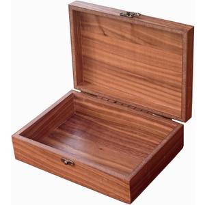 Handmade Walnut-Colored Keepsake Storage Box with Lid - Ideal Gift for Weddings, Anniversaries, Birthdays, or Travel Letters. Perfect for Home Decoration (Storage Box-25 * 18cm)