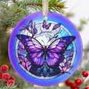 Butterfly Ceramic Ornament - Christmas Tree Decor - Butterfly Lovers Gift