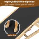 55.11" Adjustable Dog Ramp for Bed - Upgraded Wooden Pet Ramp with Non-Slip Silicone Surface and Side Rails, 6 Height Settings (19.68-27.55"), Holds Up to 250lb, Pet Stairs for Senior & Large Dogs