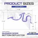 Hicarer 2 Pcs 36" Framed Shower Door Replacement Drip Rail with Vinyl Sweep, PVC Shower Glazing Spline Adapter Slot Width Is 7/32" Door Sweep Replacement Are Used to Block Water