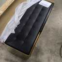 Modway Lily Tufted Faux Leather Upholstered Queen Headboard in Black