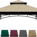 Grill Gazebo Replacement Cover 5x8 Ft Canopy Top Compatible with Grill Gazebo Frame Model L-GG001PST-F,L-GG001PST-H,L-GG001PST-F2 (Beige)