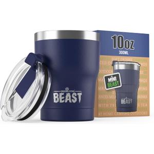 Beast 10 oz Tumbler Stainless Steel Vacuum Insulated Coffee Ice Cup Double Wall Travel Flask (Royal Blue)