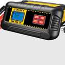 STANLEY BC40BS 15 Amp Battery Charger for Lithium or Lead Acid Batteries with 40 Amp Engine Start, Voltage and Alternator Check