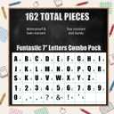 162 Pcs 7'' Bulletin Board Letters for Classroom Alphabet Numbers Combo Set