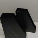 Amazon Basics Plastic Desk Organizer - Vertical Magazine and File Holder, Black, 2-Pack