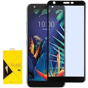 Eaglecell - Compatible for LG Journey LTE L322DL, Neon Plus, Prime 2, Arena 2, Aristo 4+ Plus, Tribute Royal, Escape Plus, K30 (2019) LM-X320 - Full Glue Tempered Glass Screen Protector - Black