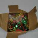 Kingdder 16.4 ft Christmas Tinsel Garland Lighted Metallic Twist Tree Decoration Prelit Battery Operated 50 LED Hanging Garland for Xmas New Year Home Outdoor Decor(Multicolor, Red and Green)