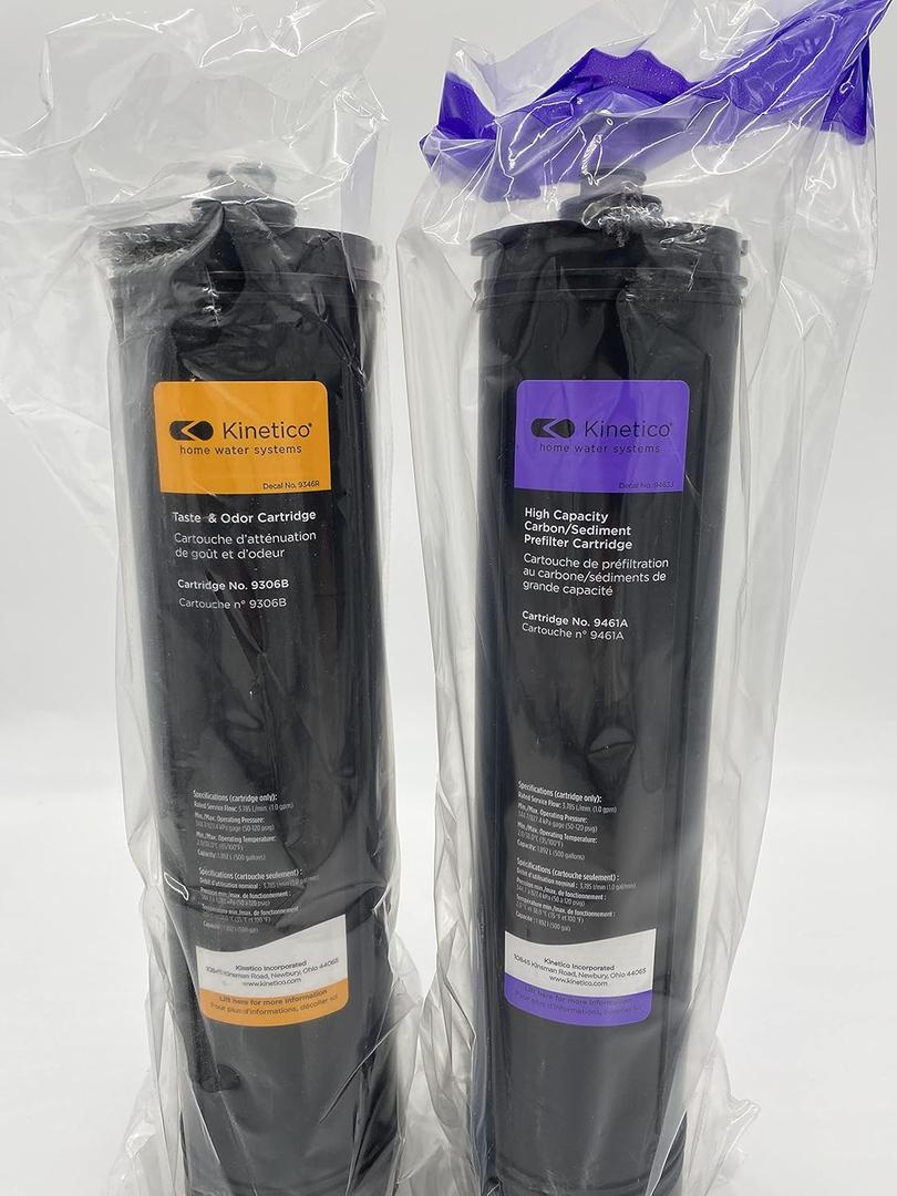 KINETICO K5 REVERSE OSMOSIS TASTE ODOR 9306B & CARBON SEDIMENT FILTER 9461A CARTRIDGE
