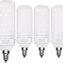 LED Light Bulbs 15W, 120W Incandescent Bulbs Equivalent, 1500Lm, 6000K Daylight White, E12 Small Edison Screw Corn Bulbs, Pack of 4