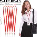 Epakh 200 Pcs Lanyards for ID Name Badge Holder Neck Lanyard Flat with Clips Neck Straps for Office School Nurse