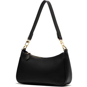 VODIU Clutch Tote Handbags with 2 Removable Straps and Zipper Closure Crossbody Bags Shoulder Purse Handbag for Women (Black)