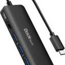 USB C HUB 4K 60Hz, Dockteck USB-C Multiport Adapter 5-in-1 with 4K HDMI, 100W Power Delivery, 3 USB 3.0 Data Port for MacBook Pro/Air M1 2020, iPad Pro 2021, iPad Mini 6, Surface Pro and More