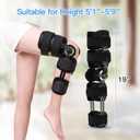 Hinged ROM Knee Brace, Post Op Knee Brace, Knee Immobilizer Brace for ACL, PCL, Meniscus Tear, Arthritis, Orthopedic Rehab